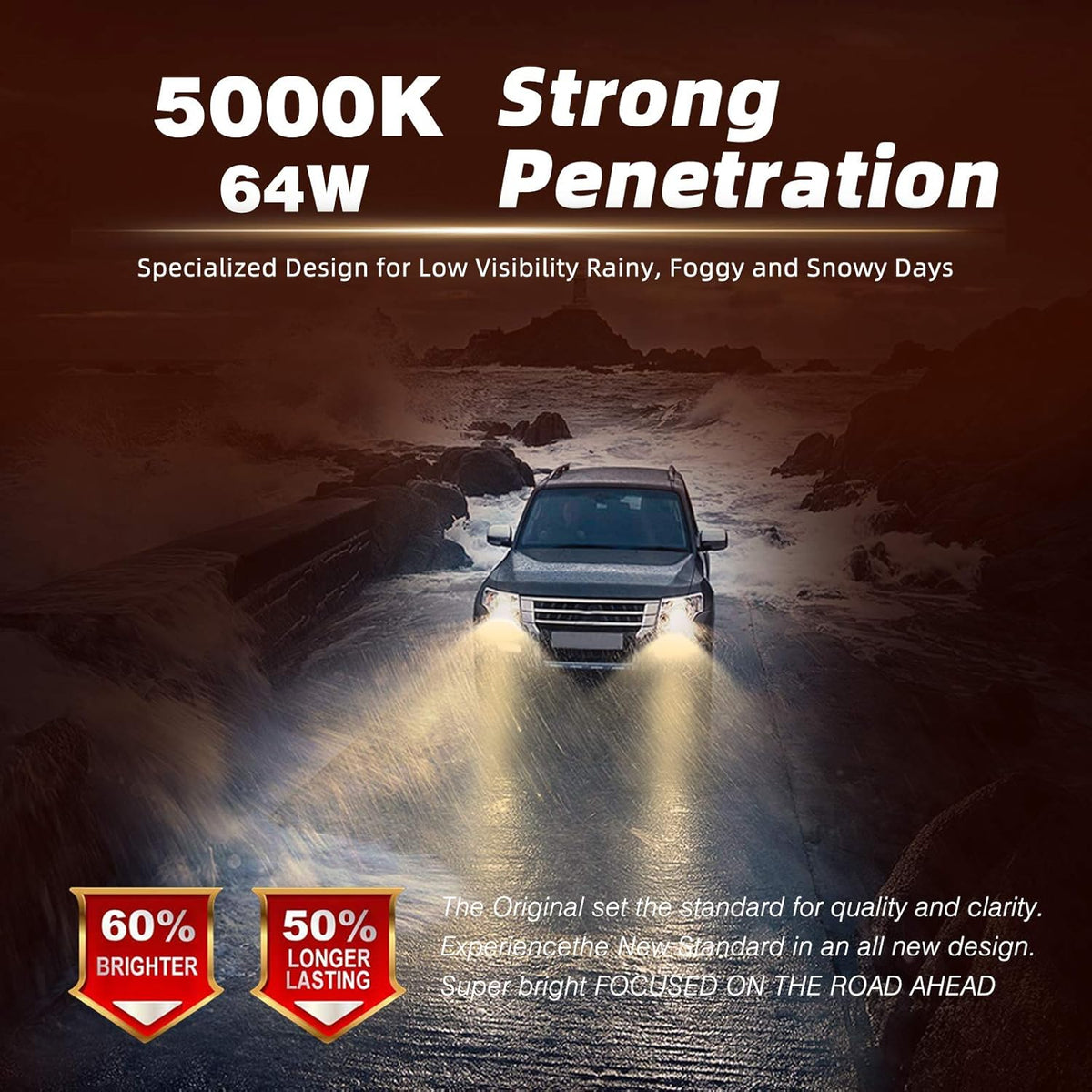 H4 LED Headlight Bulb Conversion Kit 5000K IP65 Pack of 2 S8424