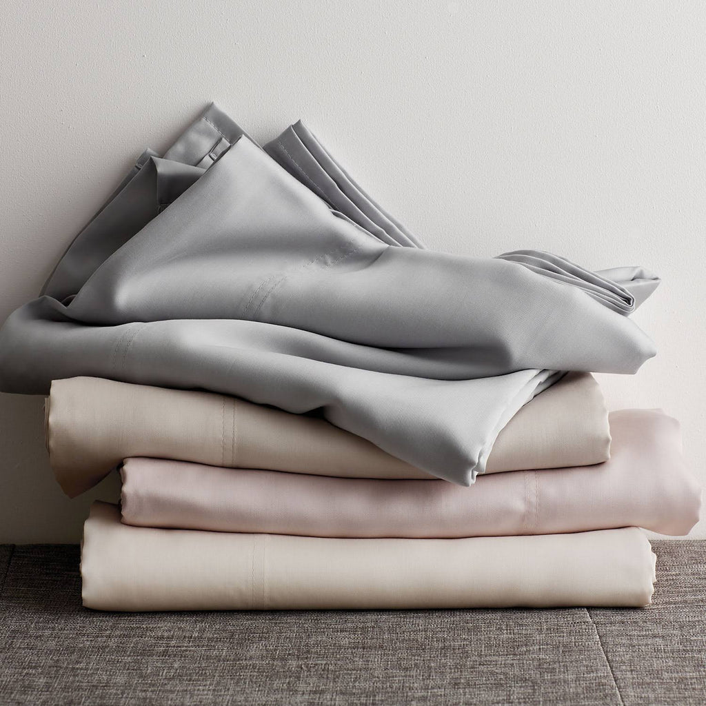 Beige King Tencel Lyocell Sateen Flat Sheet P783