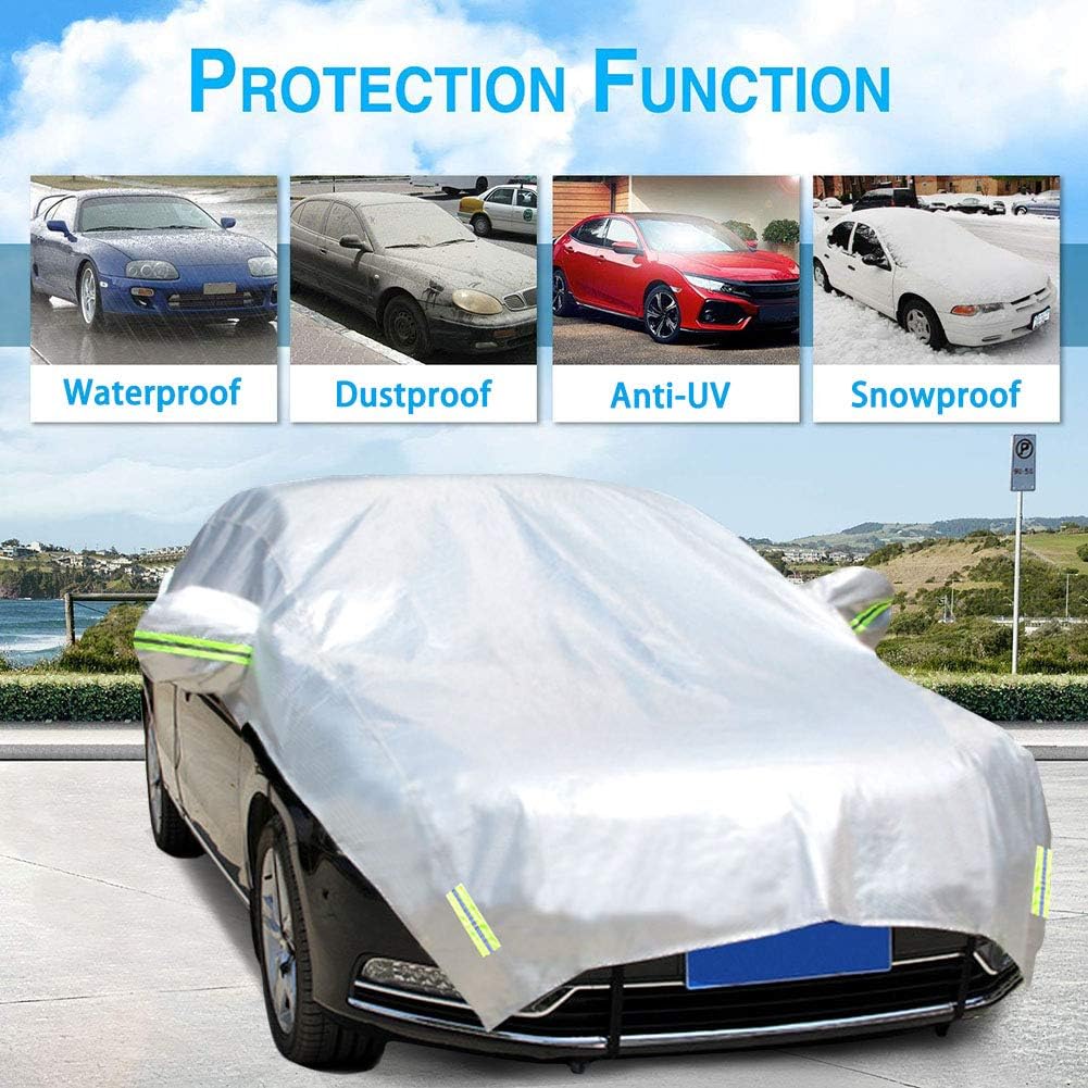 Half Car Cover with Cotton All Weather Waterproof Universal Car Half Cover H43680