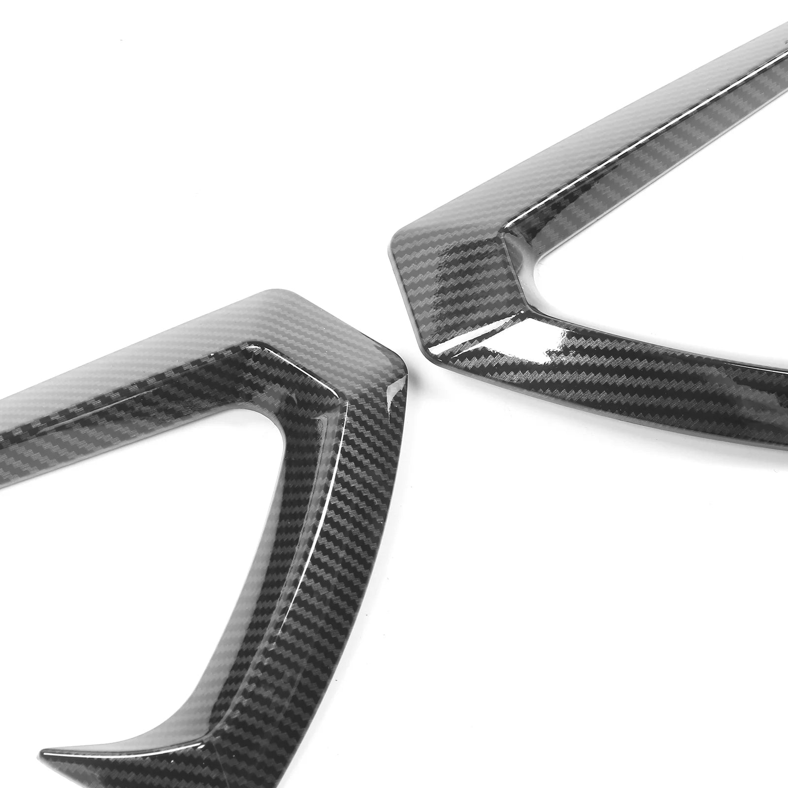 Carbon Fiber Print ABS Plastic Side Fender Vent Trim 2PC Y501
