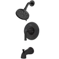 Matte Black 3-Spray Tub and Shower Faucet I4813