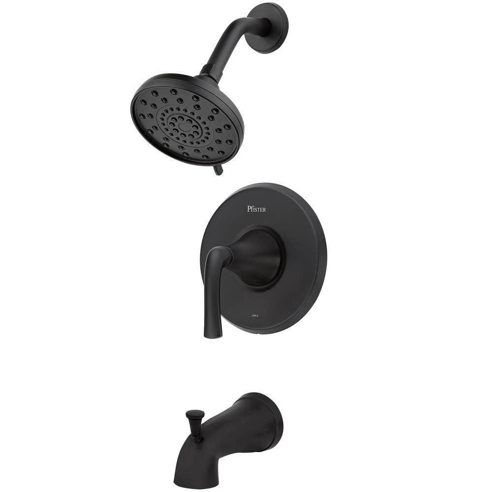 Matte Black 3-Spray Tub and Shower Faucet I4813