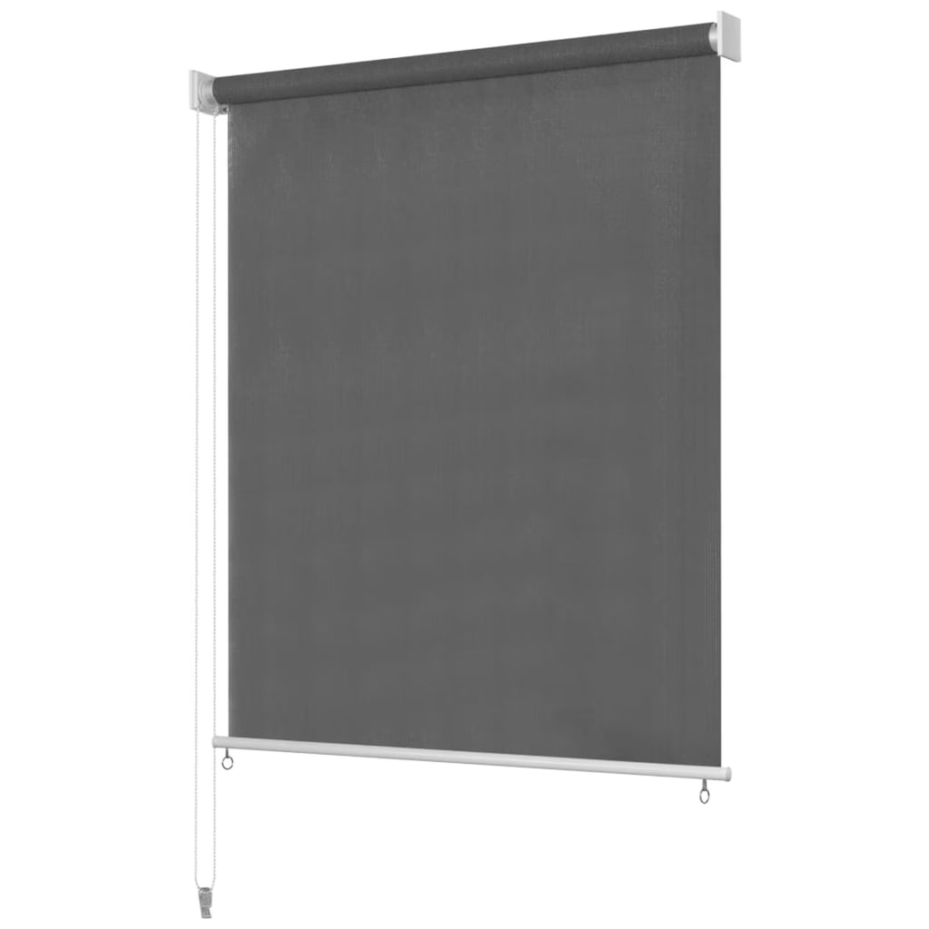 Outdoor Roller Blind Sun Shade Screen Anthracite 118.1 x 55.1 Inches Q88166
