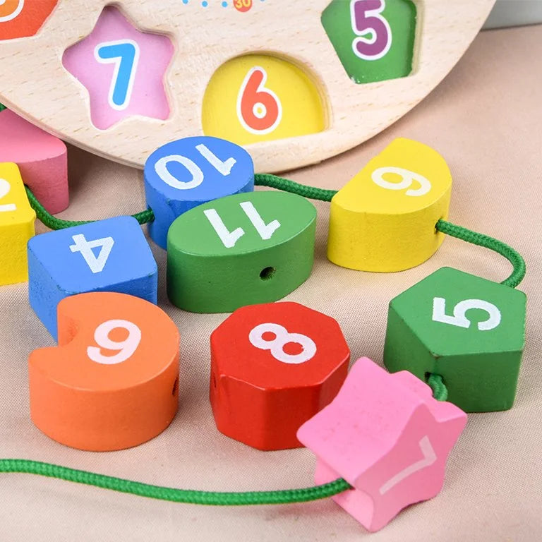 Wooden Shape Sorting Clock Toy F230
