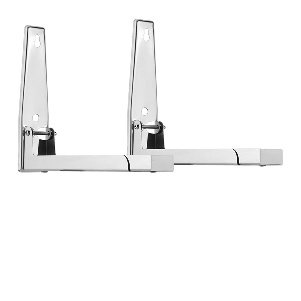 Stainless Steel Microwave Oven Bracket Wall Mount Rack Shelf, 1 pair O85583