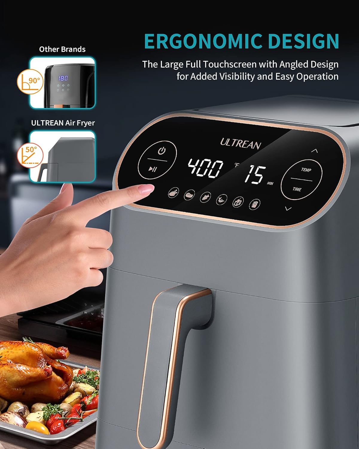 9 Quart 6-in-1 Electric Air Fryer Oven with Nonstick Basket H3566