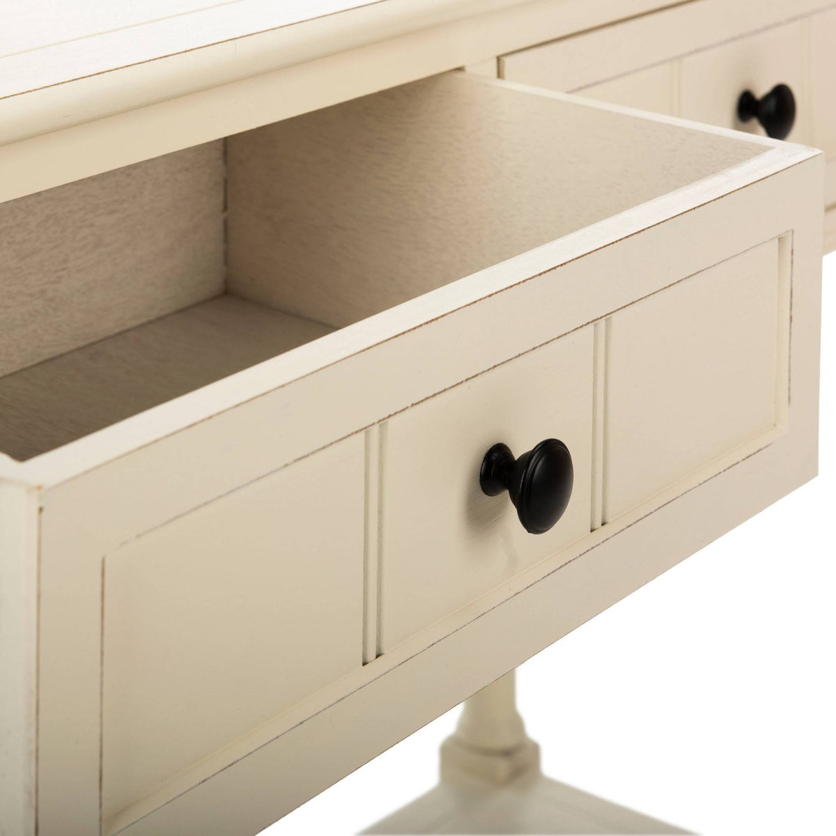 2 Drawer Distressed Cream Console S33203
