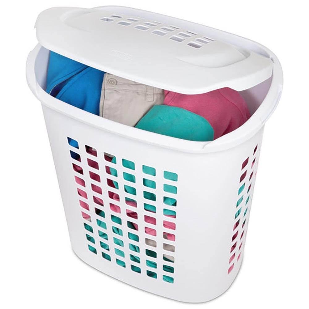 White 81 Liter Laundry Basket Hamper (6 Pack) S28974