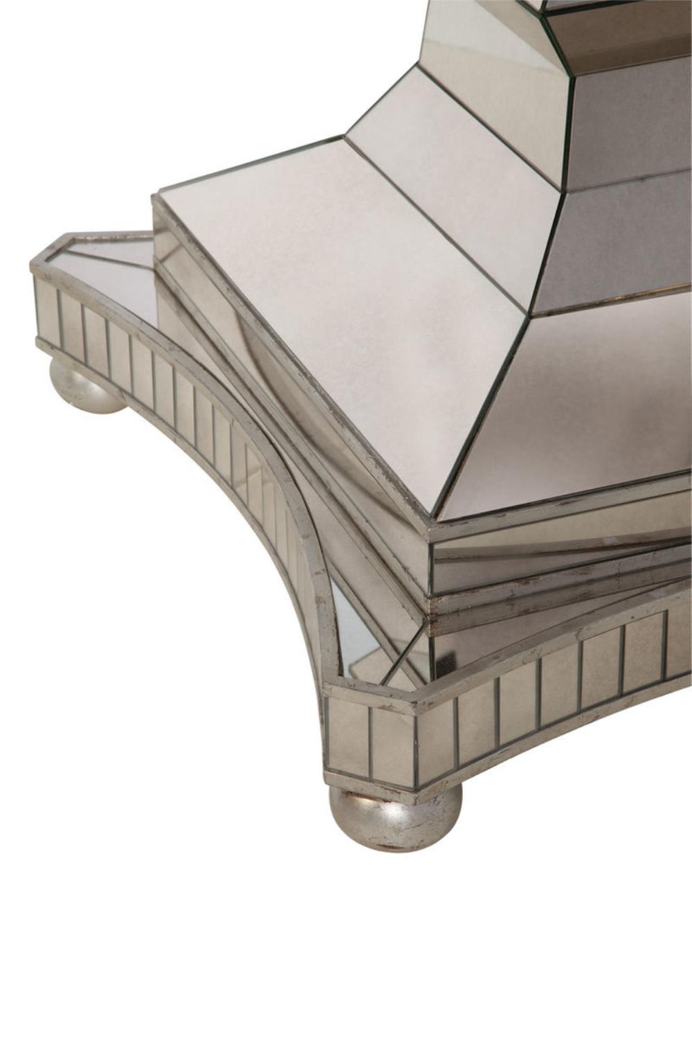 Mirrored Metal Dining Table H83458