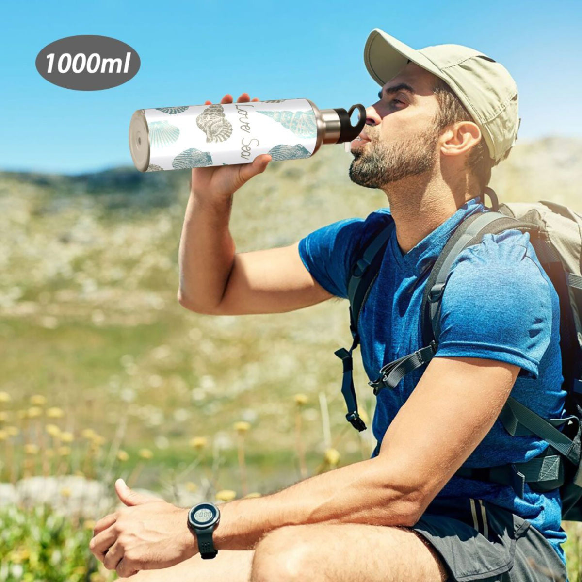 Stainless Steel Insulated Water Bottle with Straw Lid U70321