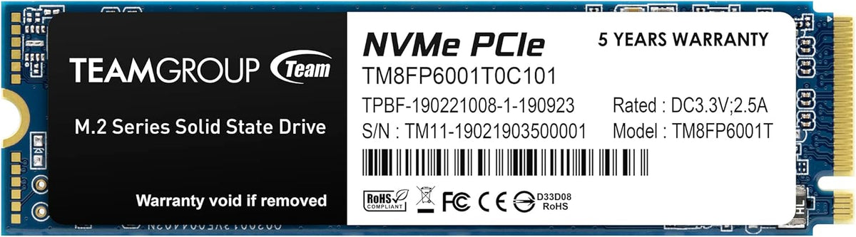 8TB NVMe PCIe Gen3x4 M.2 2280 Internal SSD U3694