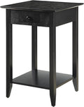 Cherry End Table with Drawer and Shelf F795568