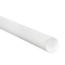 Mailing Tubes with Caps 2x22 x 15x22 White 50/Case R14309