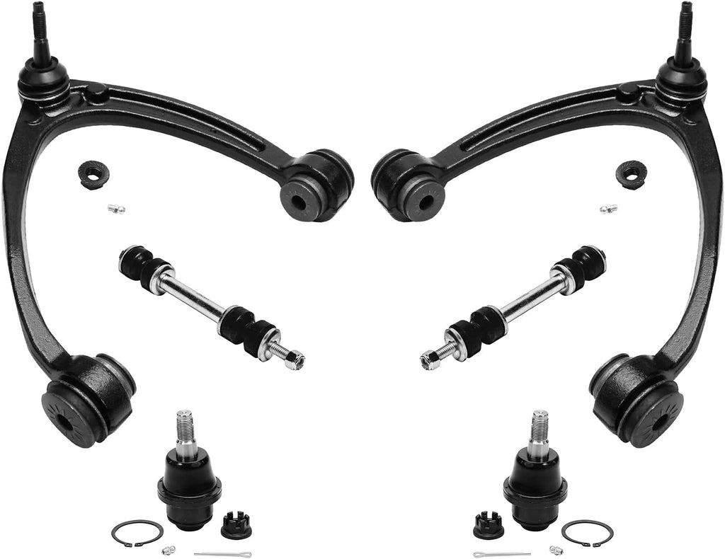 6pc Upper Control Arms with Ball Joints and Sway Bar Links E36183