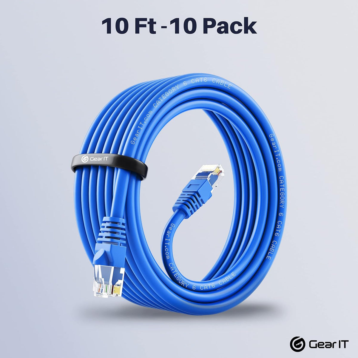 Cat6 Ethernet Cable 7 ft (20-Pack) Blue D57735