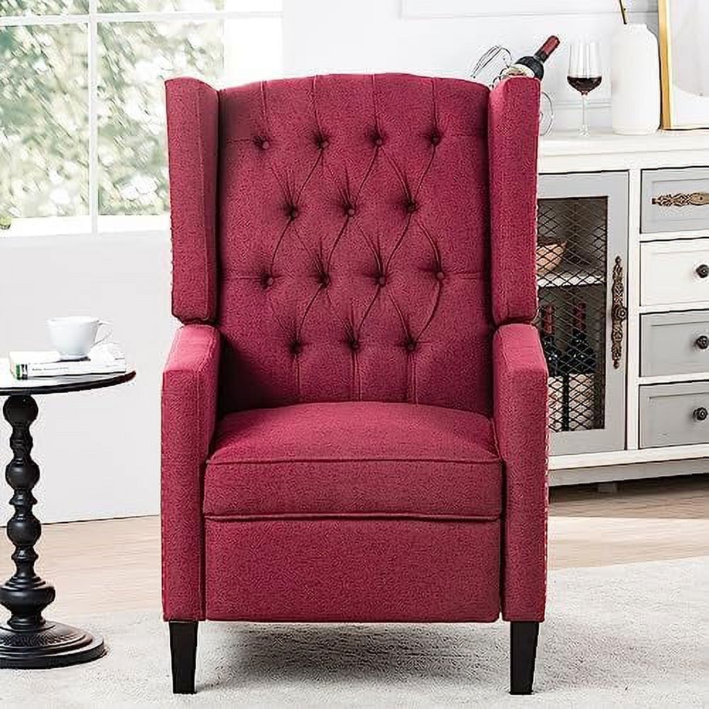 Grey Upholstered Wingback Recliner Chair G949