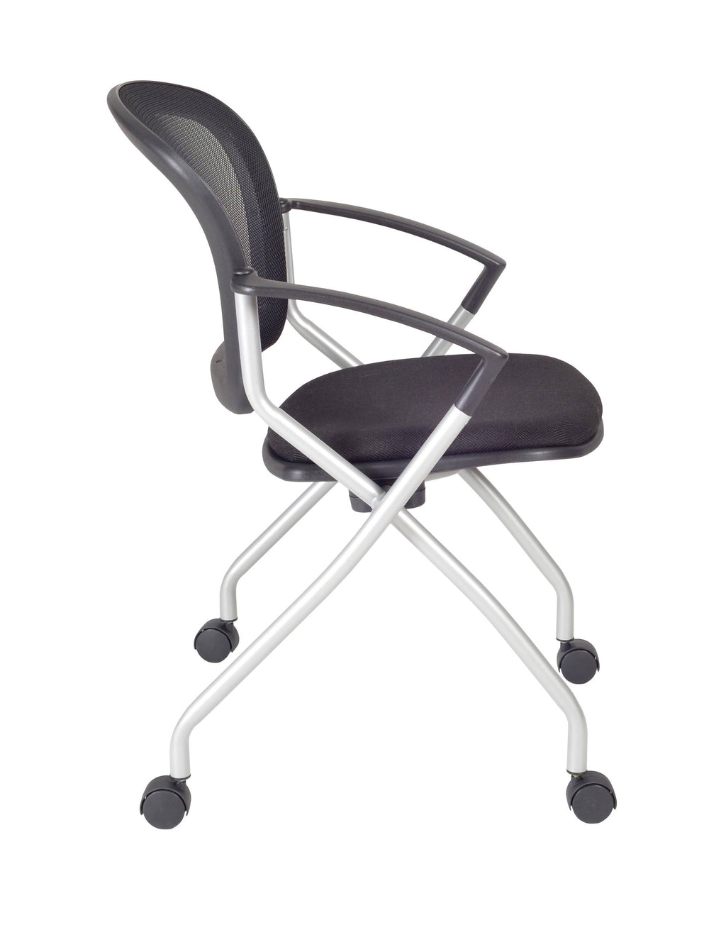 Maple Mobile Training Table with 2 Black Cadence Chairs N22599