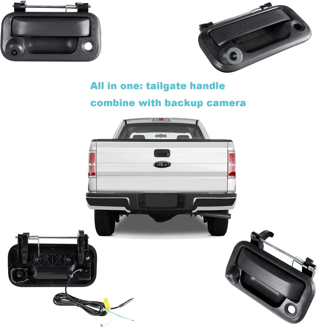 Tailgate Handle with Rear View Backup Camera for Ford F150 F-250 F-350 F450 F550 F910