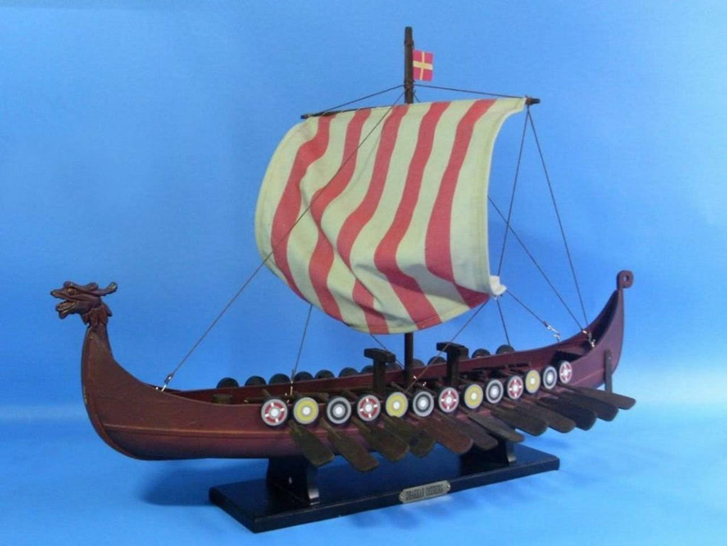 Wooden Viking Drakkar Model Boat A1092