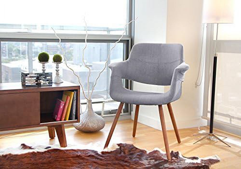 Mid-Century Modern Chair in Light Grey T31760