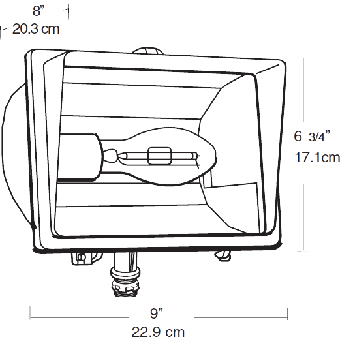 Bronze High Pressure Sodium Flood Light R8242