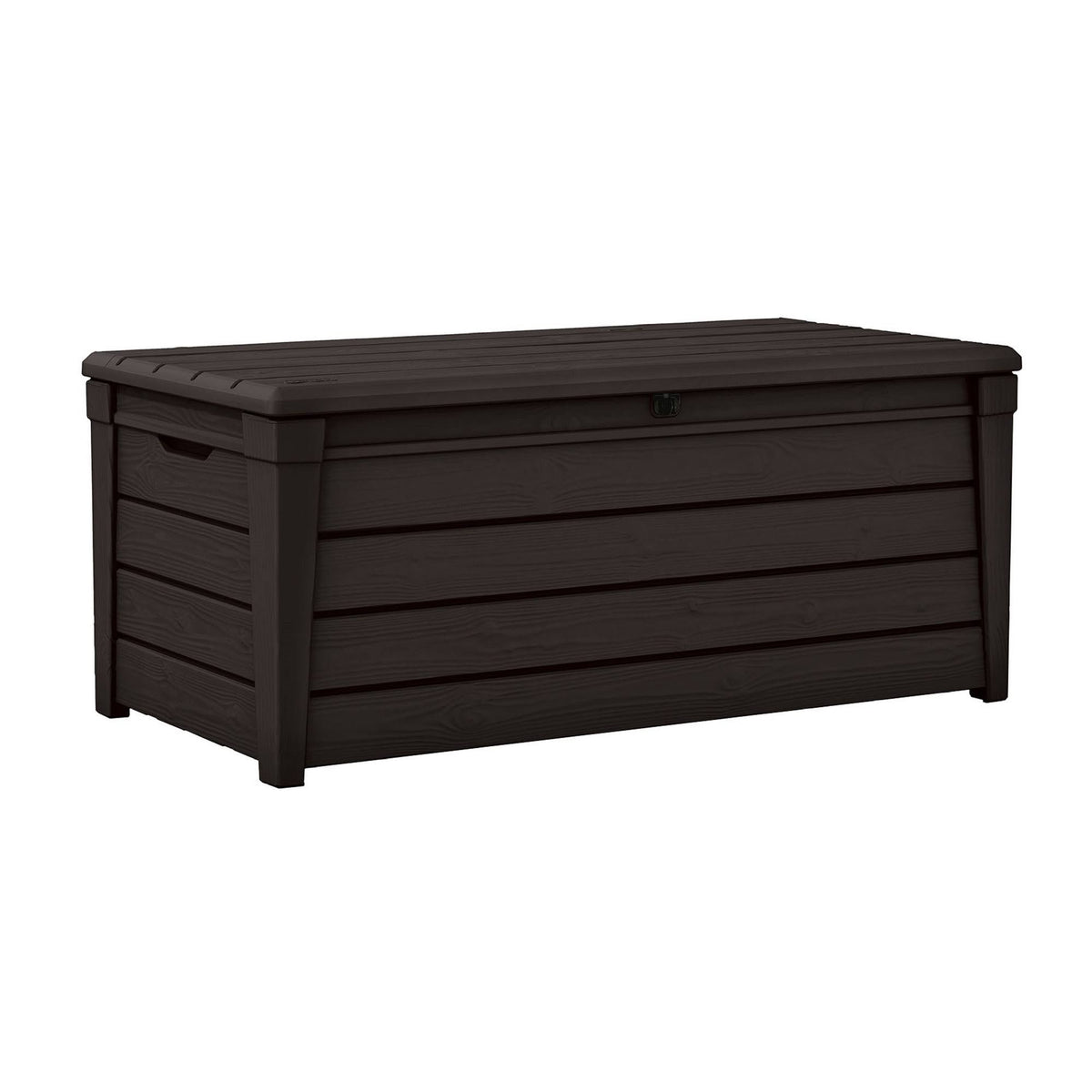 Brown 120 Gallon Outdoor Plastic Storage Deck Box X9257