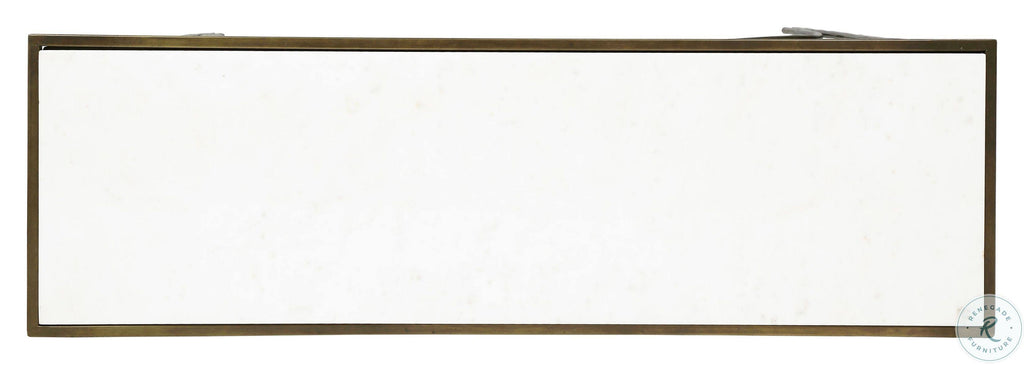 Gold and White Marble Console Table G144225