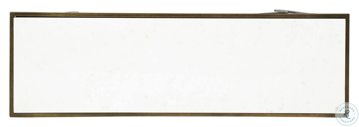 Gold and White Marble Console Table G144225