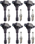 Set of 6 Iridium Spark Plug and 6 Ignition Coil Pack Compatible with Nissan Infiniti 3.5L V6 Y769142