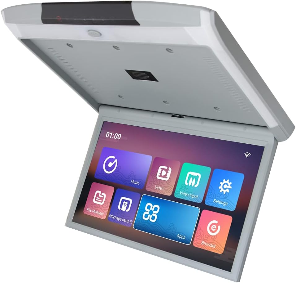 Beige 15.6 Inch Car Roof Mounted Monitor H92009