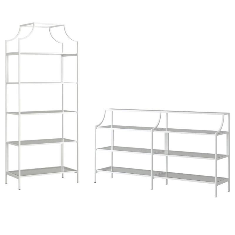 2 Piece Bookcase and Console Table Set in White A964188