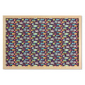 Multicolor Printed Fabric Wall Art with Frame K53845