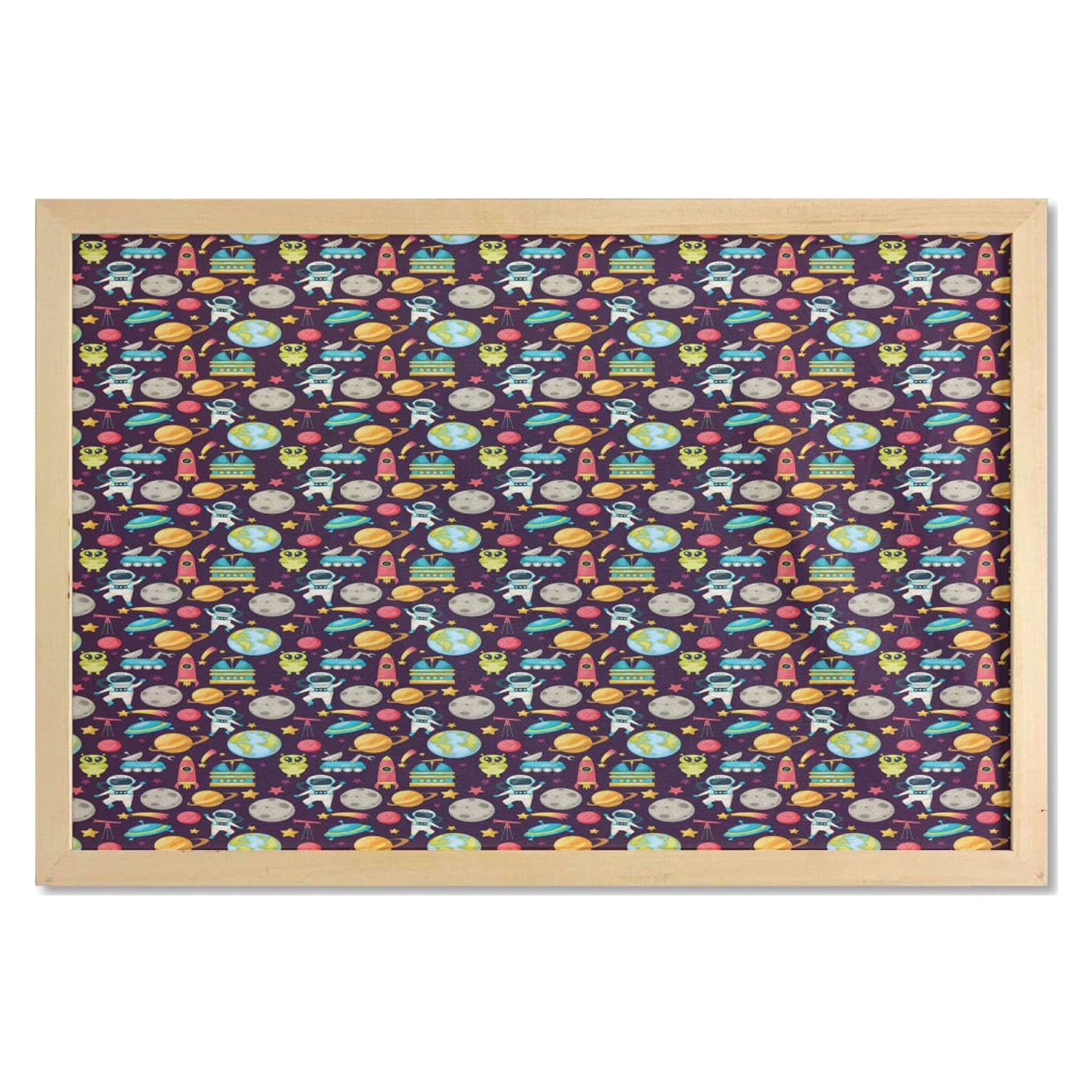 Multicolor Printed Fabric Wall Art with Frame K53845