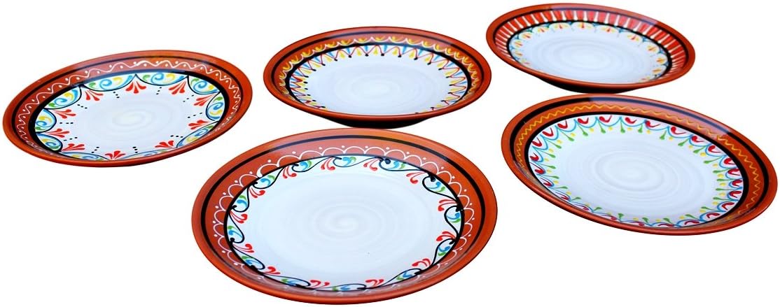 White 5-Piece Dinner Plate Set G679