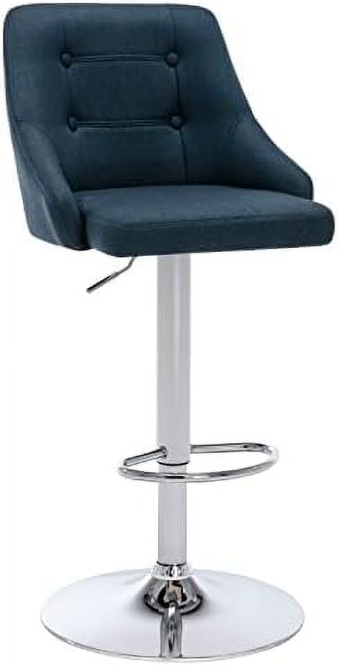 Adjustable Fabric Tufted Swivel Barstool with Back L5214