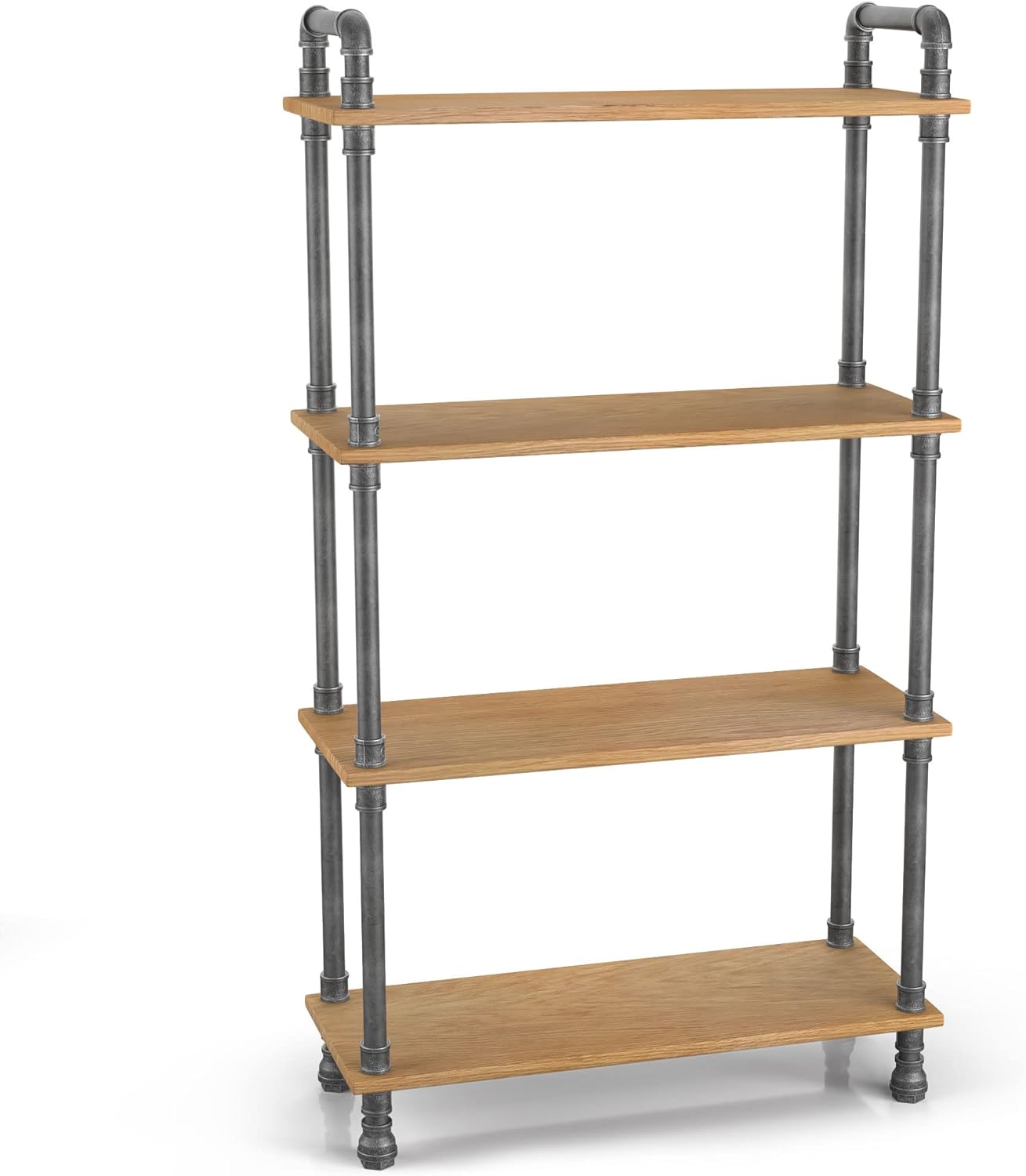 Natural 4-Tier Solid Pine Open Wood Bookcase D83359