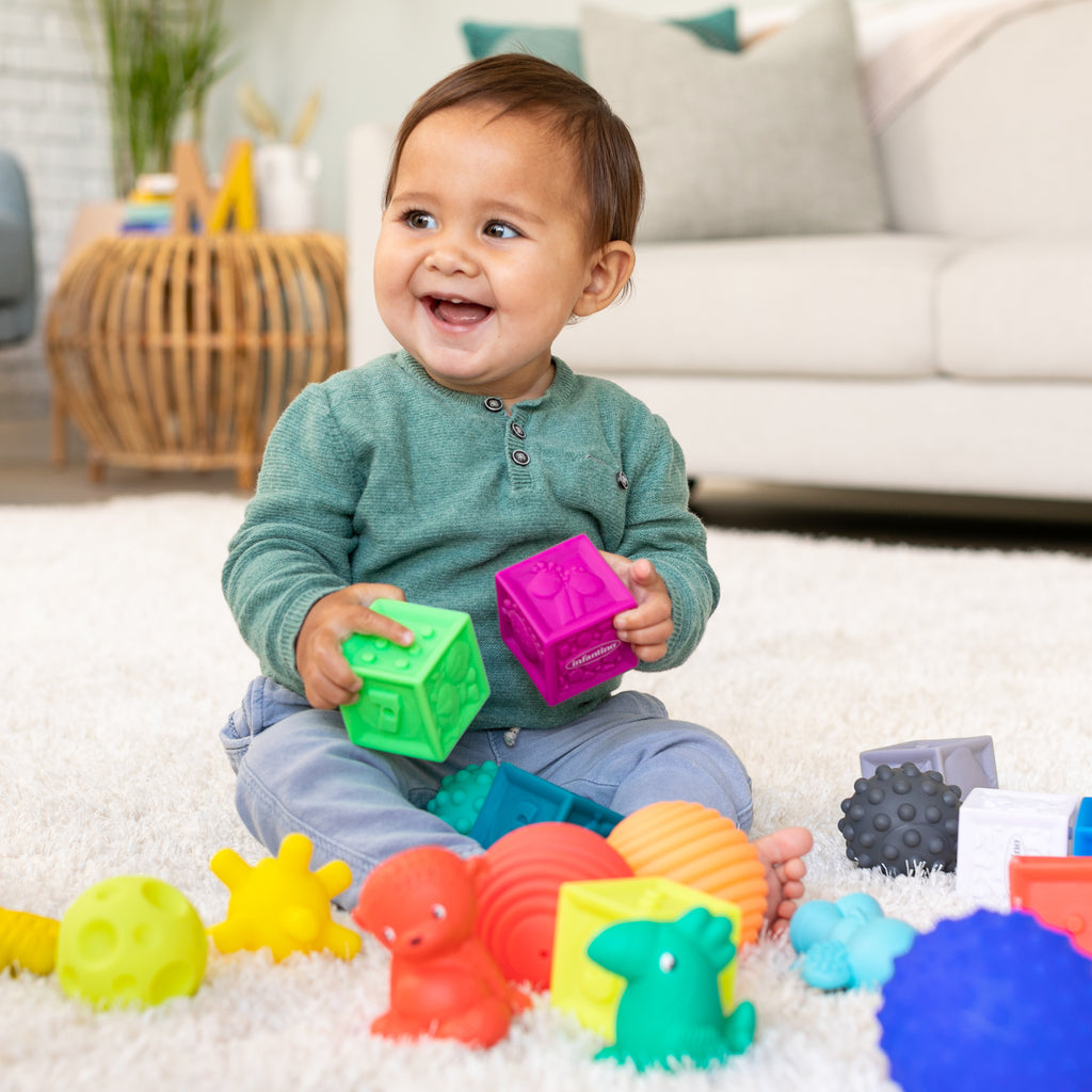 20-Piece Multicolor Sensory Soft Balls Blocks & Animal Buddies Set Q4600
