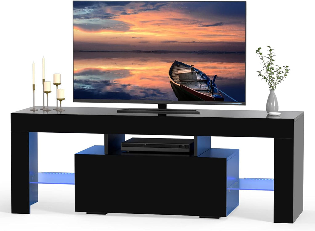 White 51 Inch TV Stand with Drawer A23738