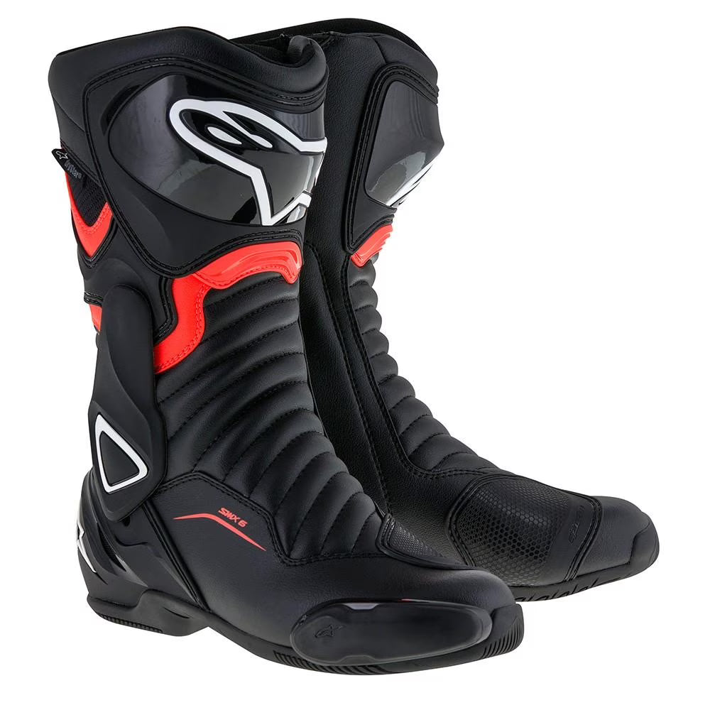 Black/Red Motorcycle Boots K32725