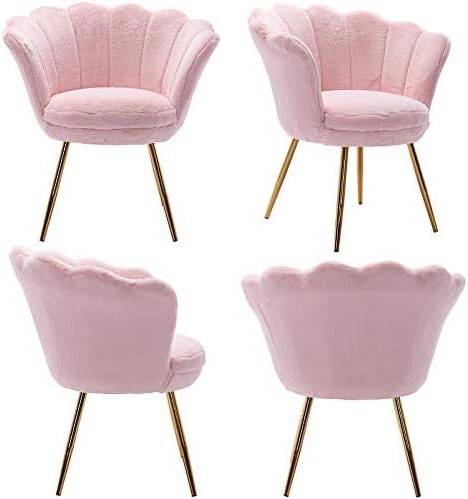 Light Pink Velvet Accent Barrel Chair O56000