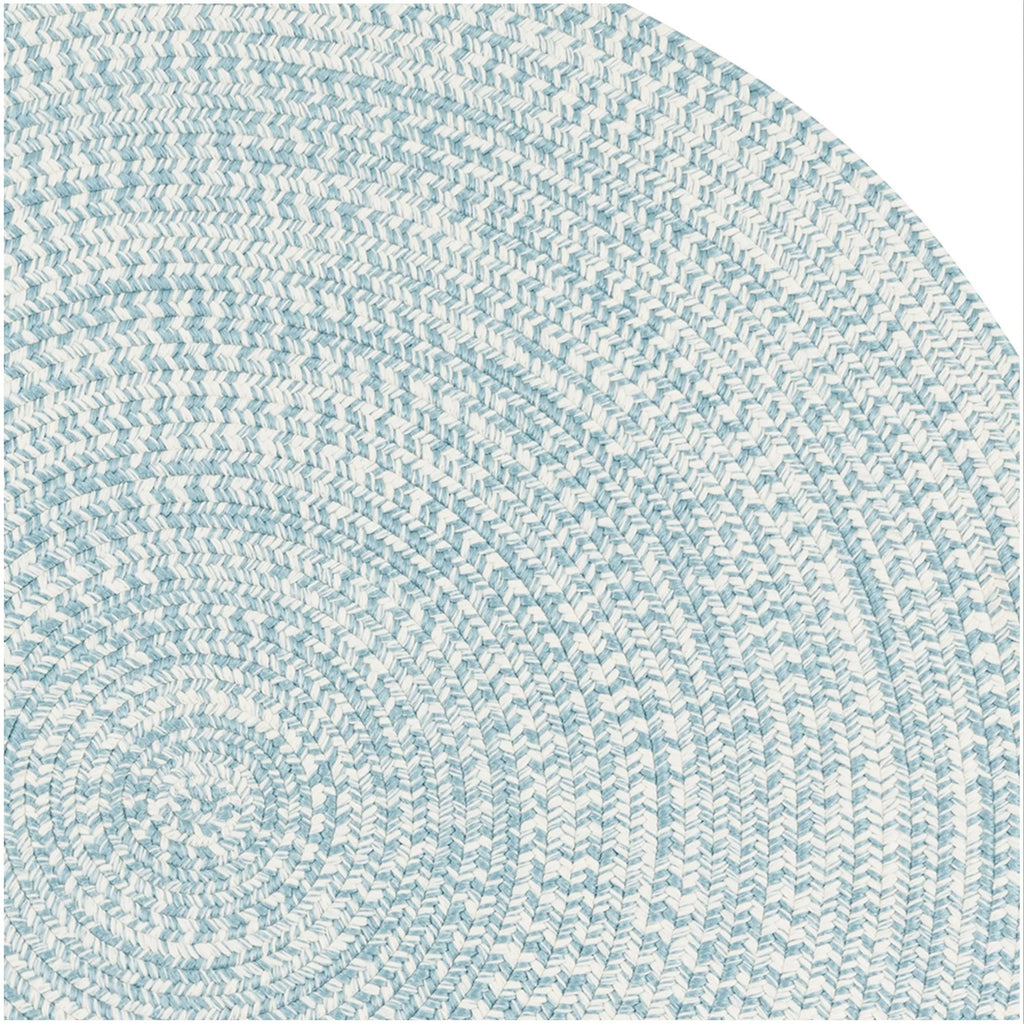 Federal Blue 9 ft Round Braided Rug G240