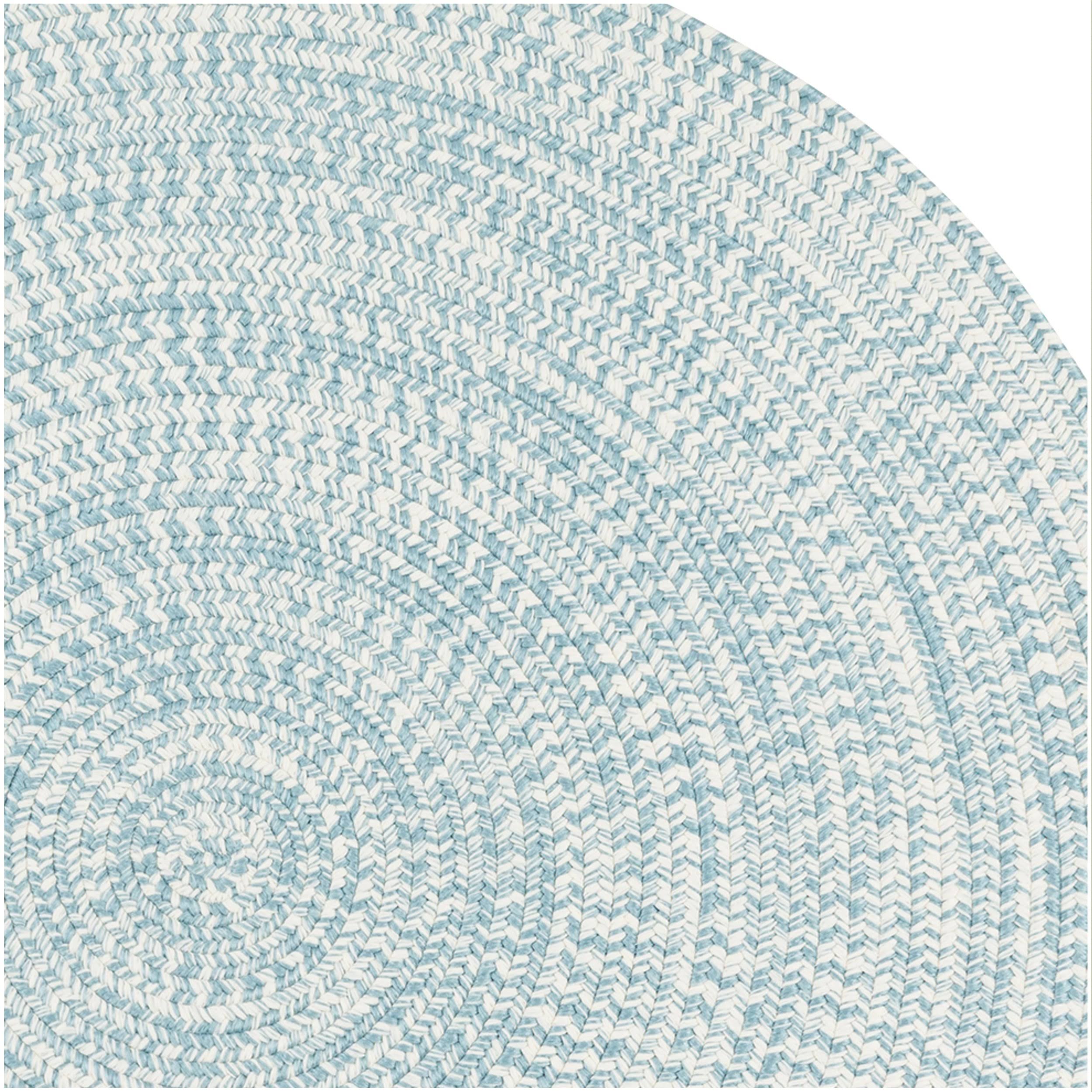 Federal Blue 9 ft Round Braided Rug G240