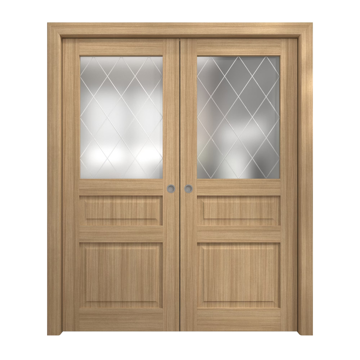 Sliding French Double Pocket Doors 36 x 84 inches Solid Wood B382344