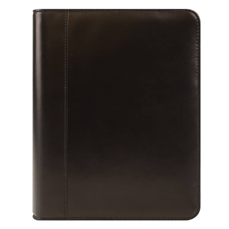 Leather Open Binder - Black, 7.5 W x 9.5 H x 1.75 D A4567