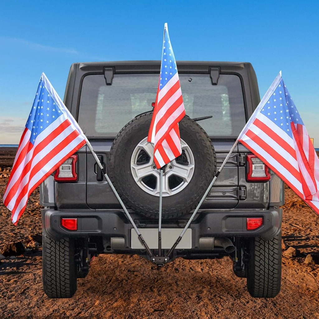 Hitch Mount 3 Flagpole Holder for 2 Inch Trailer Receiver Q25604