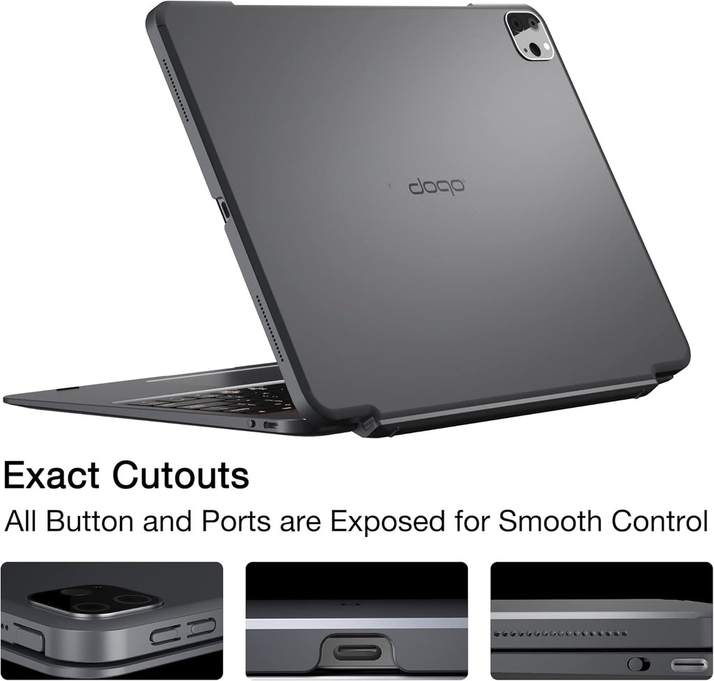 Keyboard Case for iPad Pro 12.9 inch with Trackpad, Detachable Bluetooth Keyboard Case V16488
