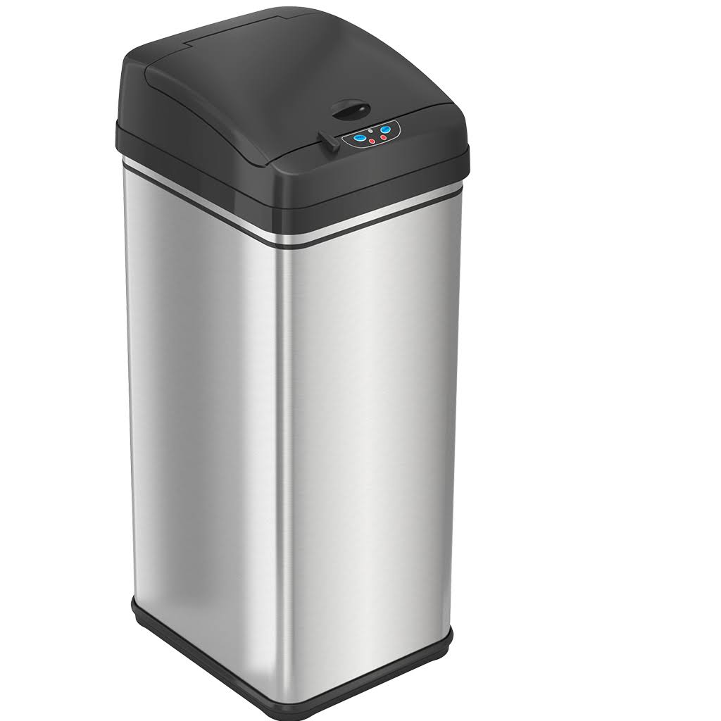 13 Gallon Stainless Steel Sensor Trash Can S8880