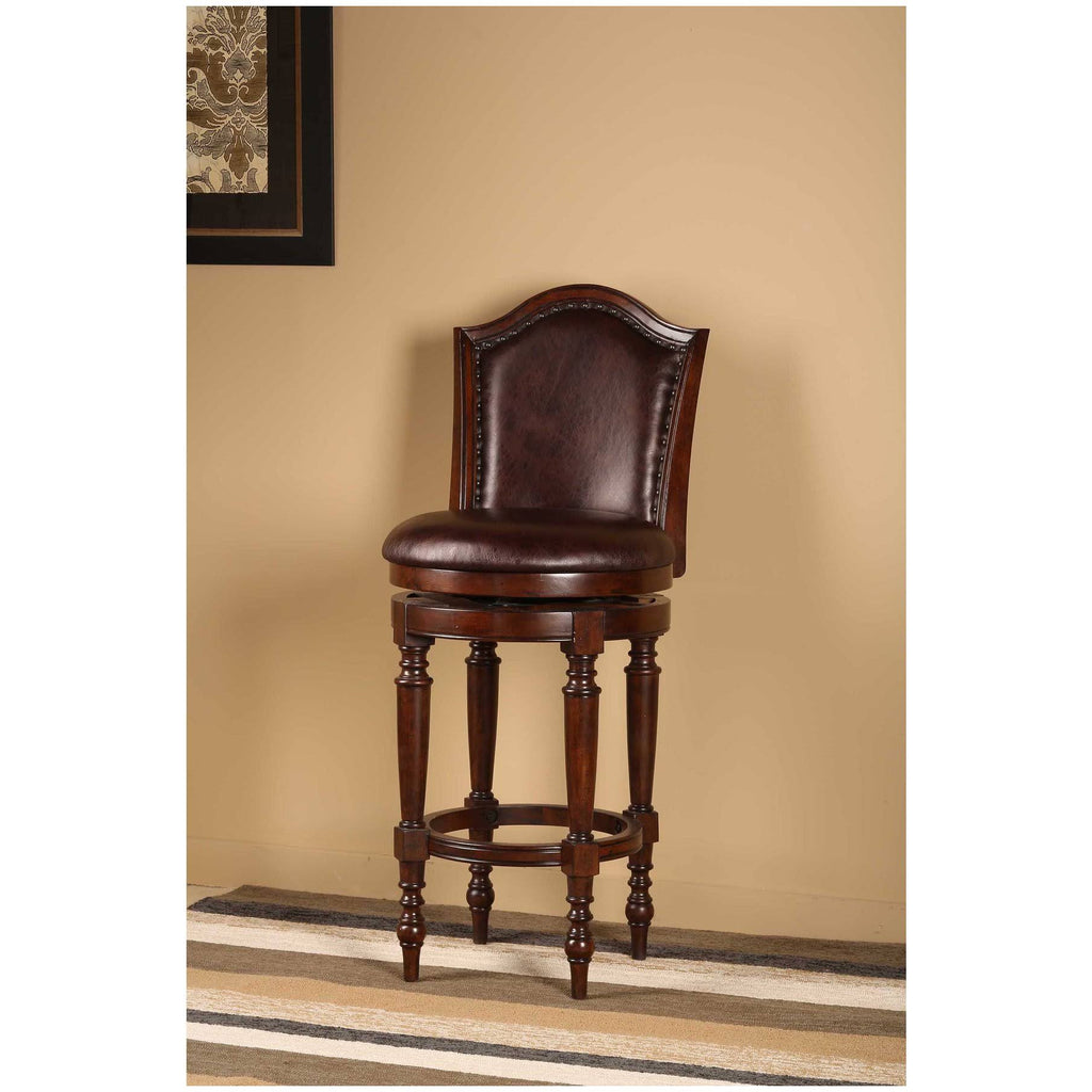 Brown Cherry Swivel Counter Stool H881909