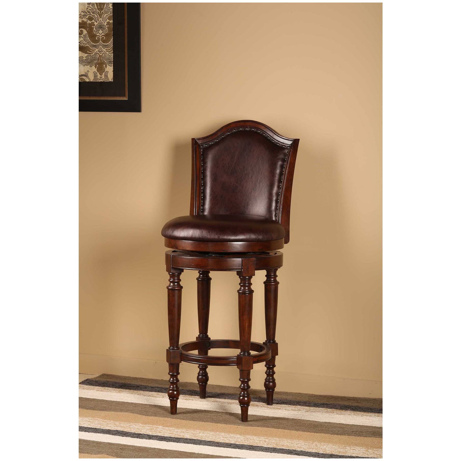 Brown Cherry Swivel Counter Stool H881909
