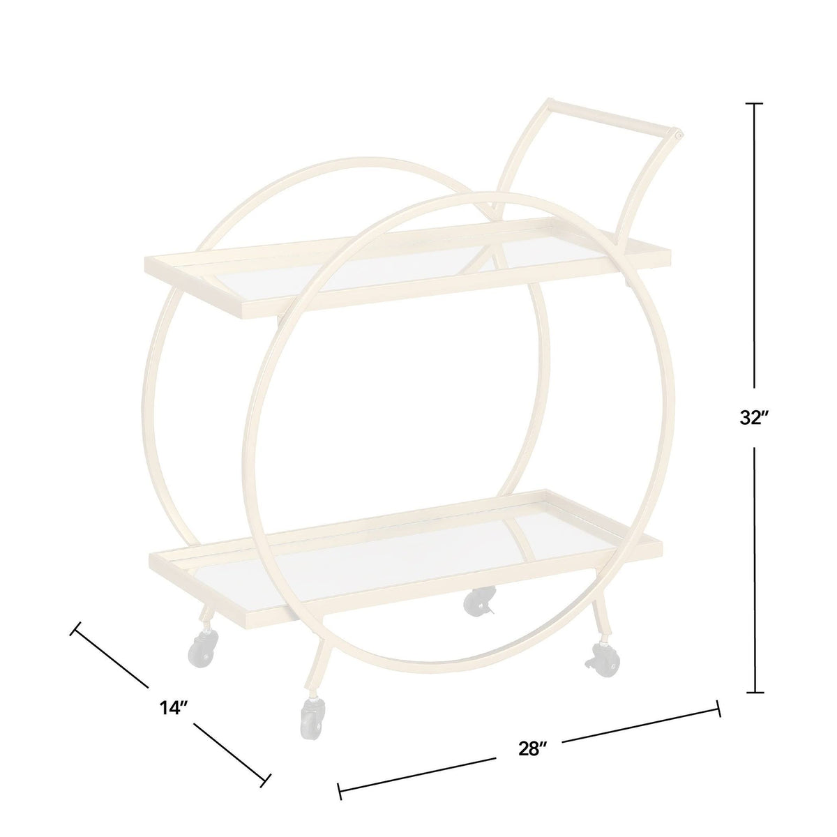 Gold Metal Bar Cart W203